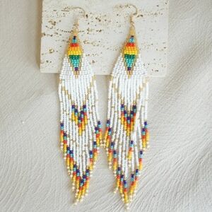 Native American Themed Beaded Earrings
